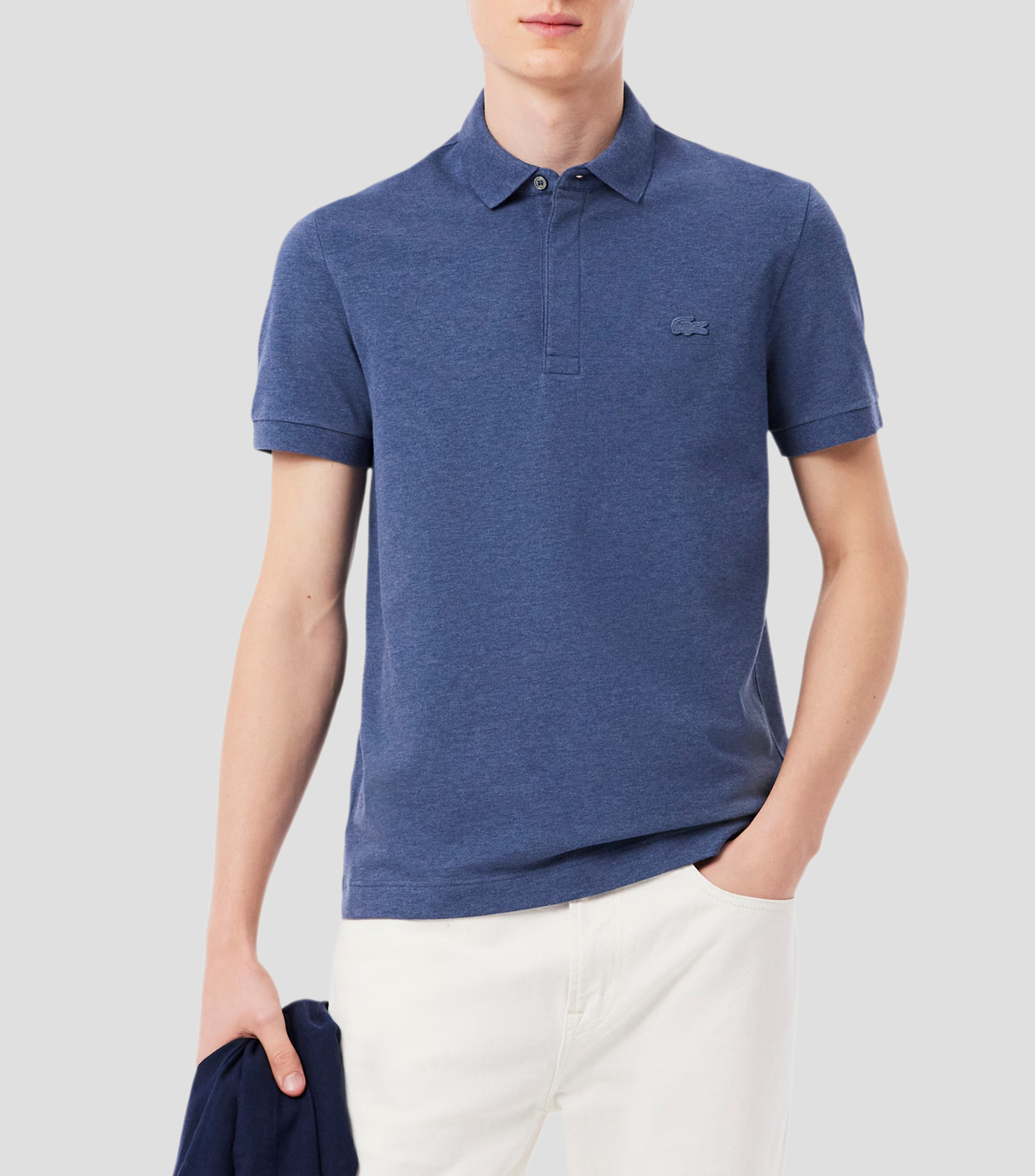 Playera tipo polo manga corta lisa Hombre